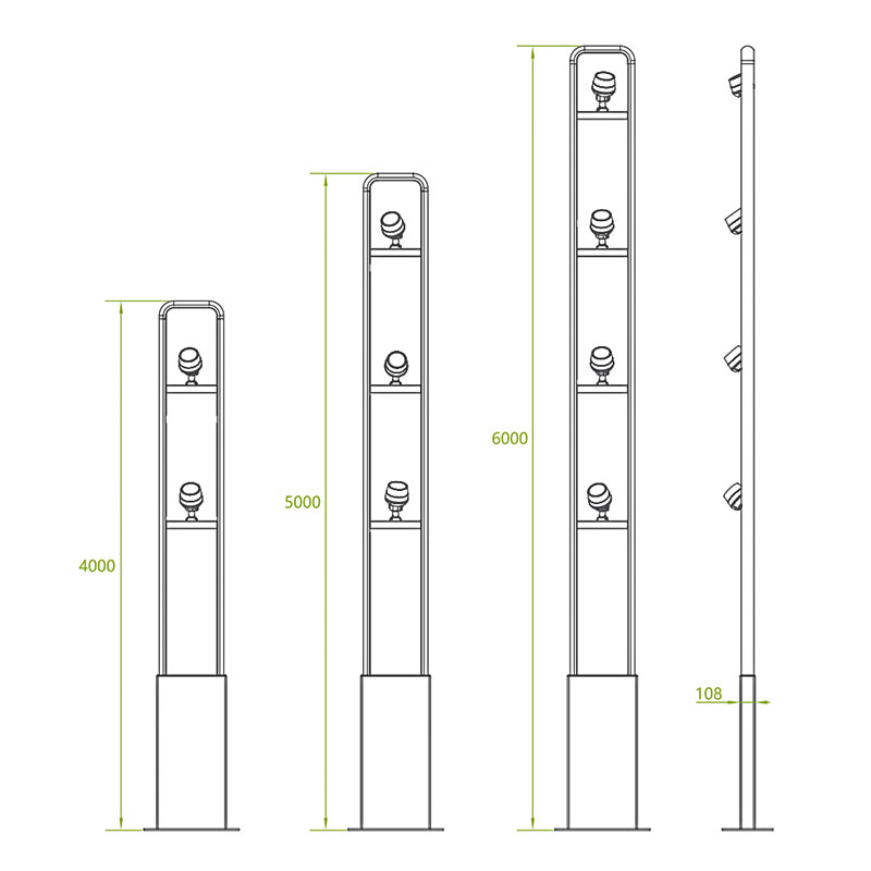 AT7 Garden Landscape Slider Lámpara de iluminación de árbol multifuncional