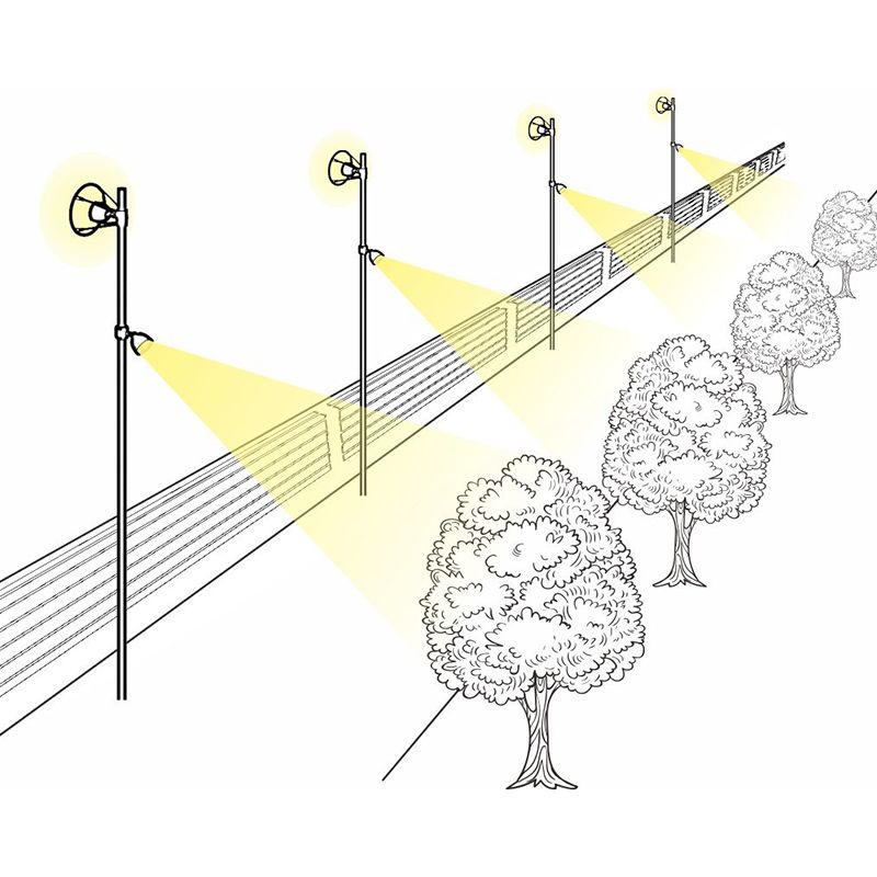 Lámpara integrada con fuente de luz de área grande para paisaje de jardín AU4