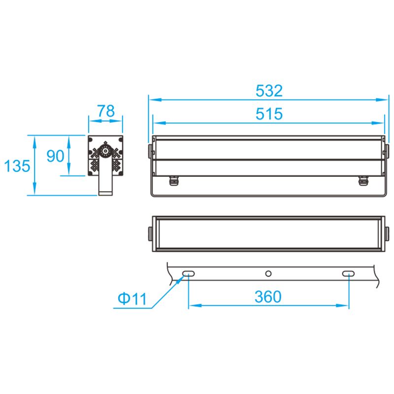 L01C bañador de pared iluminación arquitectónica L06B-P01A/C Lámparas de modelado